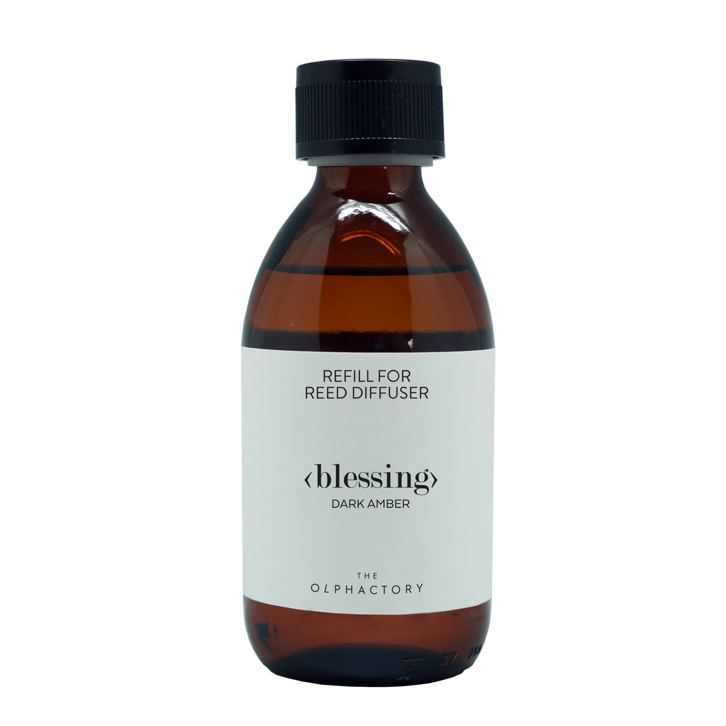 SEVENREEDS - Recharge parfum pour diffuseur d’ambiance THE OLPHACTORY DARK AMBER: AMBRE FONCÉ, 250 ml